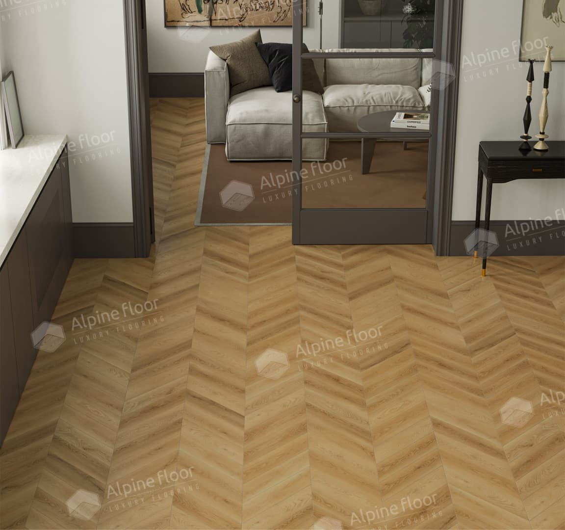 Ламинат Alpine Floor Original CHEVRON ART Дуб Олимп LF109-05