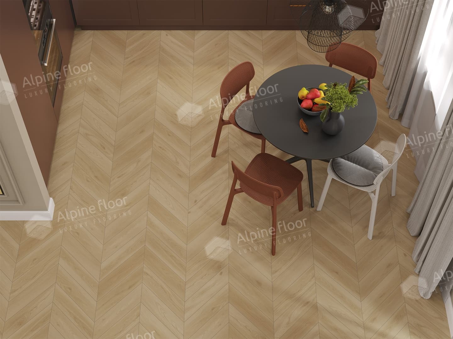 Ламинат Alpine Floor Original CHEVRON ART Дуб Монте-Роза LF109-01