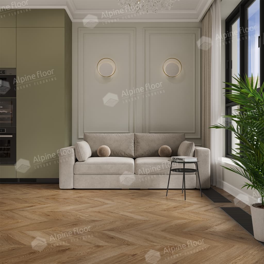 Ламинат Alpine Floor Original CHEVRON ART Дуб Эверест LF109-06