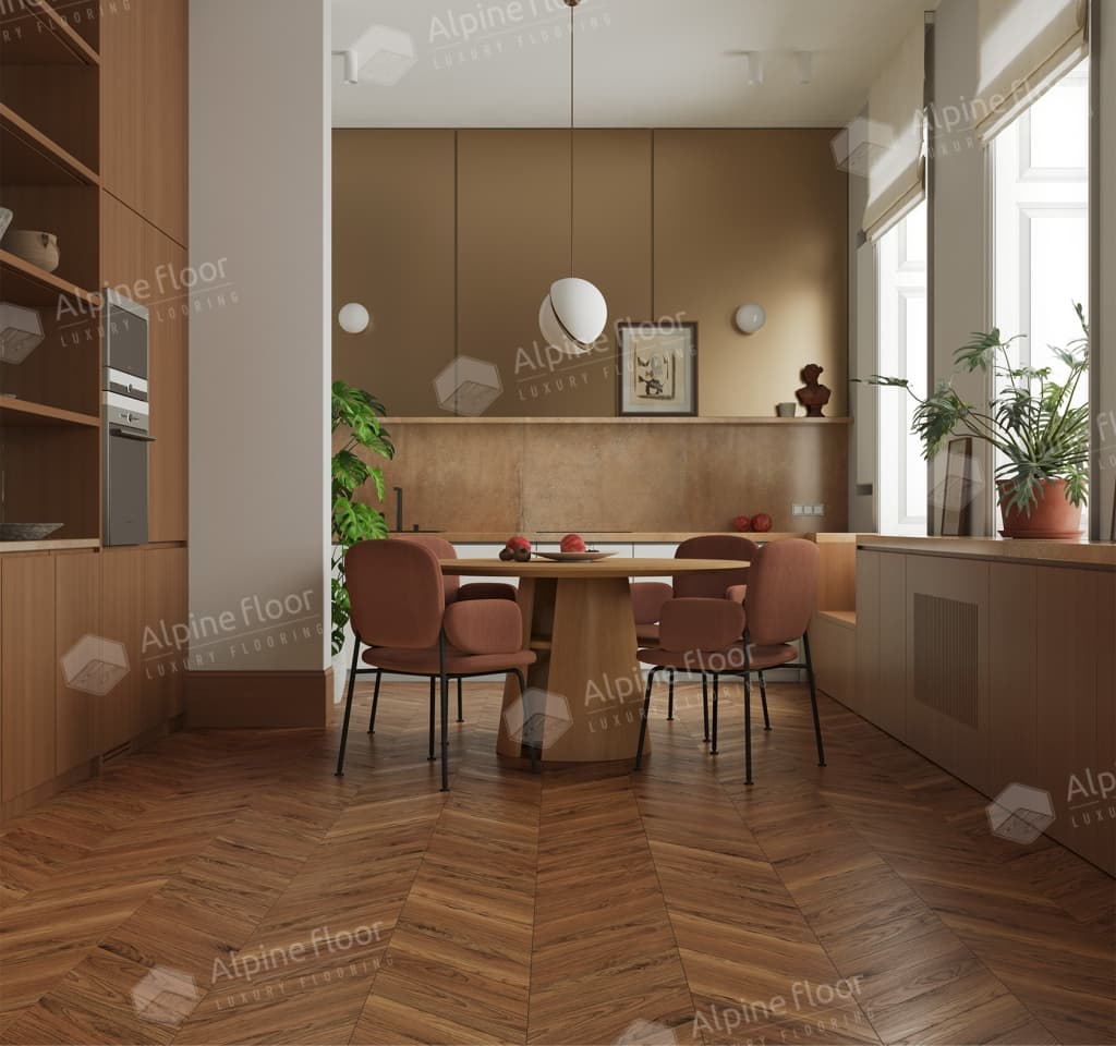 Ламинат Alpine Floor Original CHEVRON ART Орех Монблан LF109-11