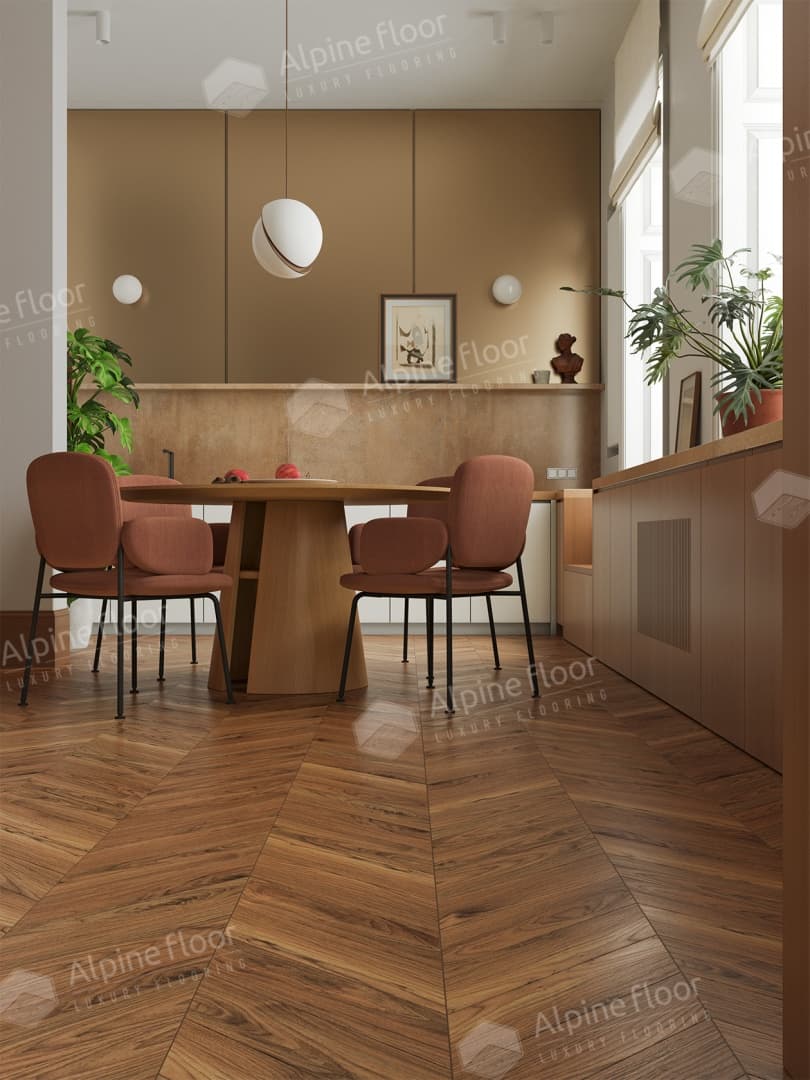 Ламинат Alpine Floor Original CHEVRON ART Орех Монблан LF109-11
