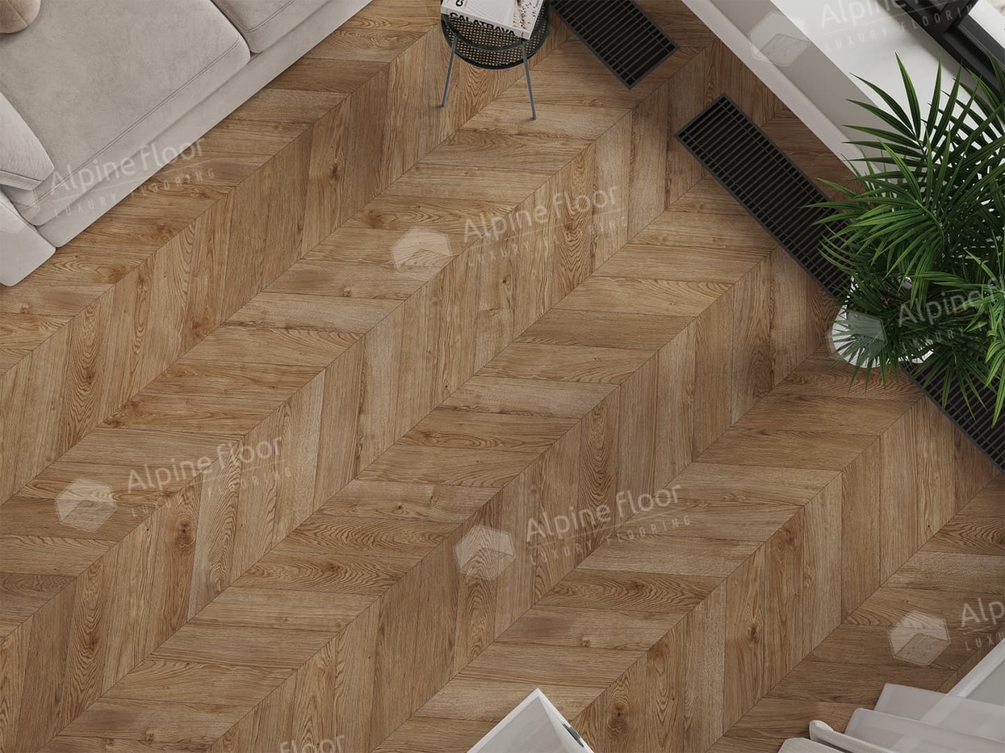 Ламинат Alpine Floor Original CHEVRON ART Дуб Эверест LF109-06