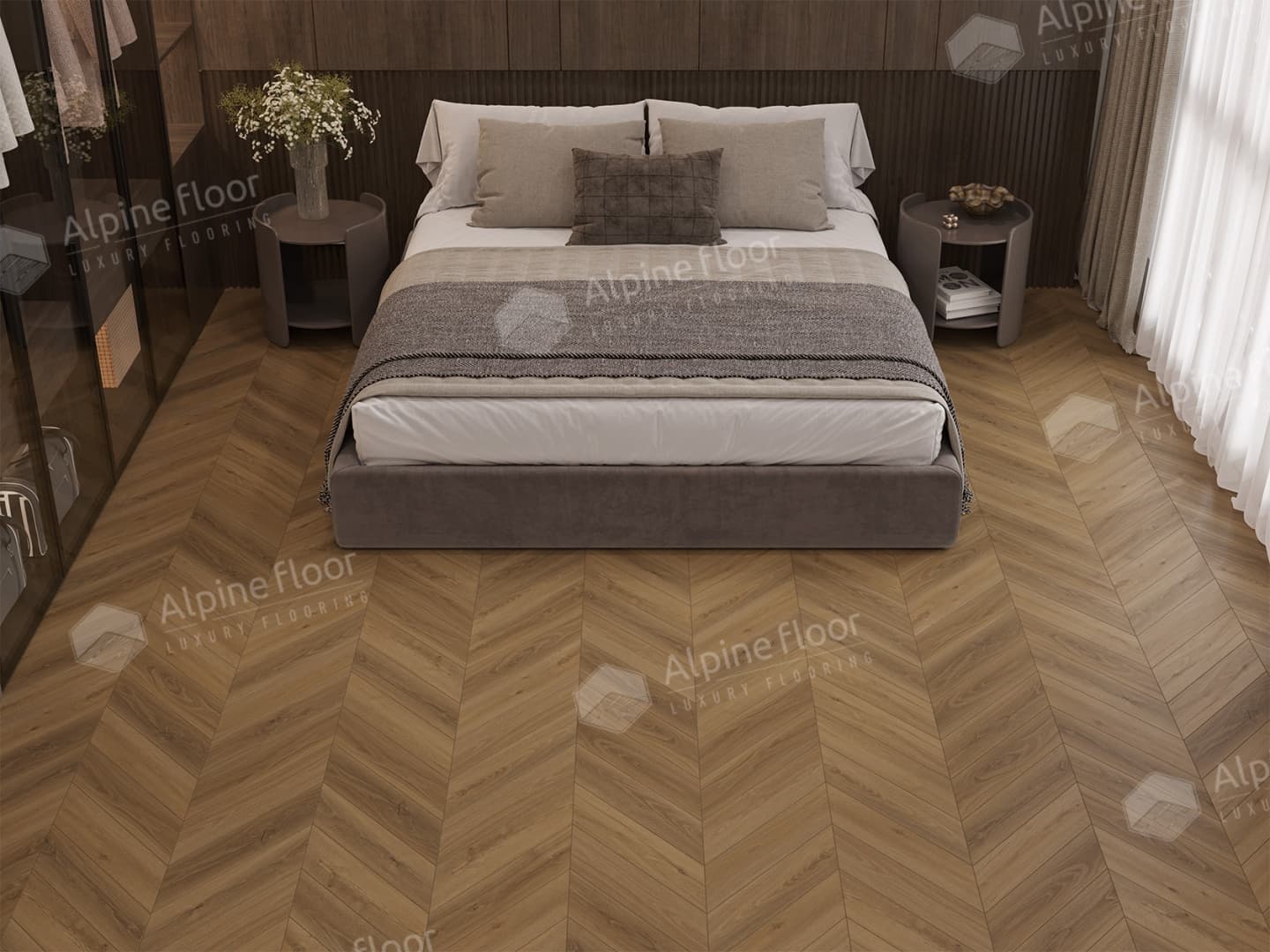 Ламинат Alpine Floor Original CHEVRON ART Дуб Тибет LF109-07
