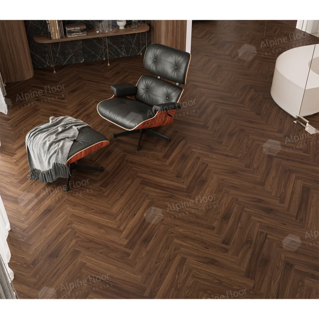 Ламинат Alpine Floor Original Herringbone 12 Орех Трентино LF105-12