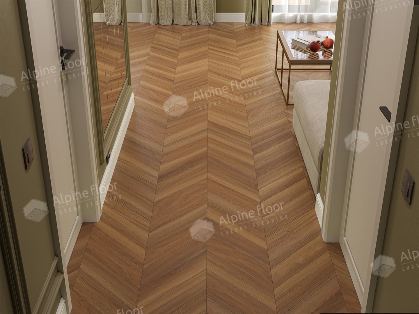 Ламинат Alpine Floor Original CHEVRON ART Дуб Этна LF109-08
