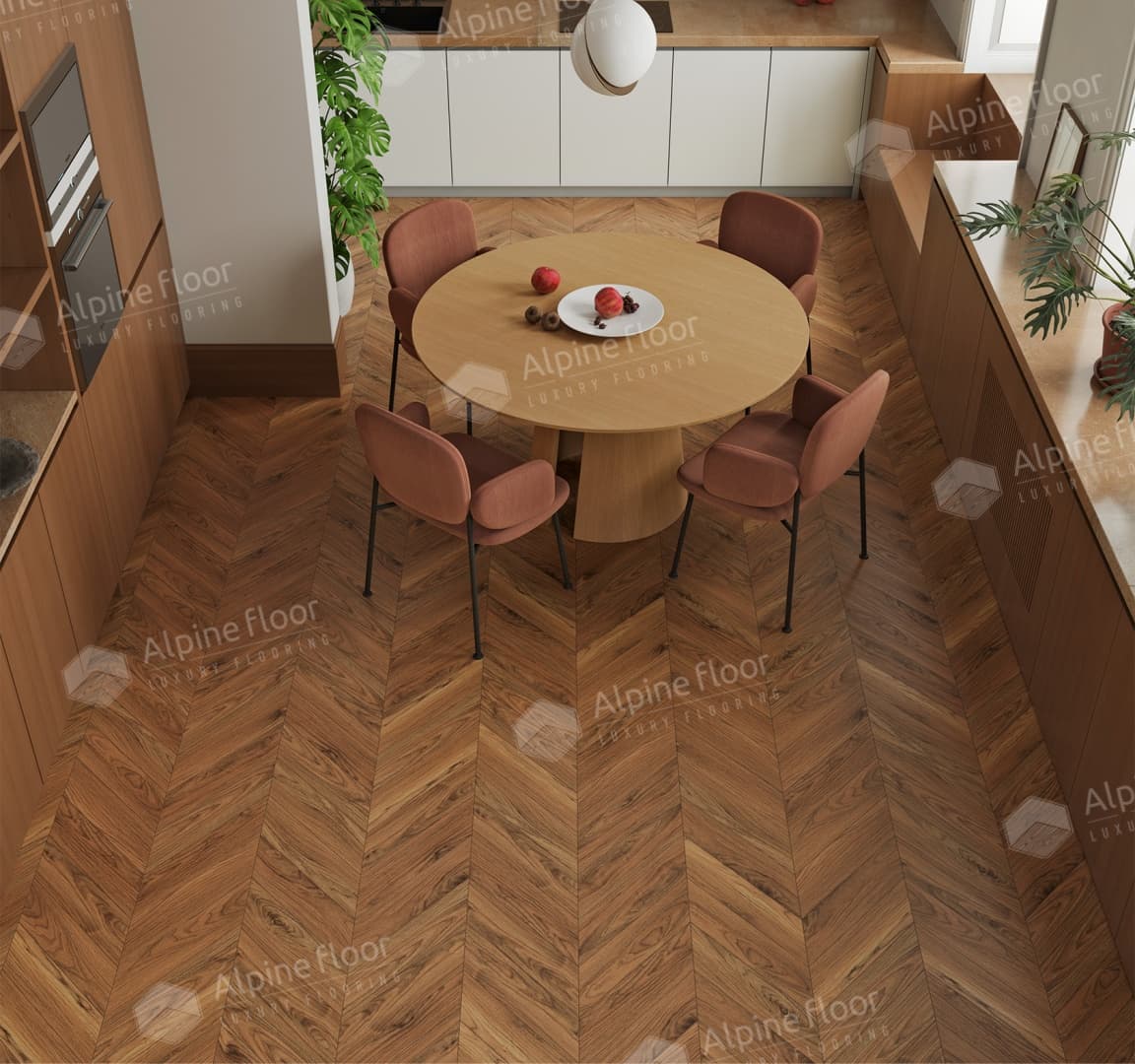 Ламинат Alpine Floor Original CHEVRON ART Орех Монблан LF109-11