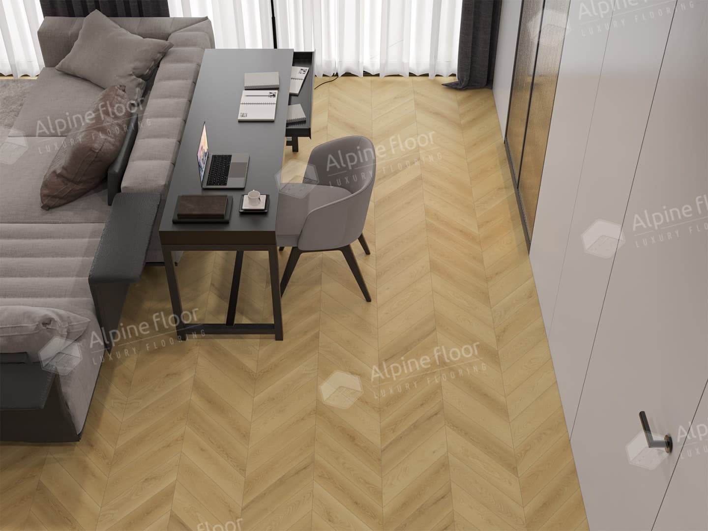 Ламинат Alpine Floor Original CHEVRON ART Дуб Пиренеи LF109-03