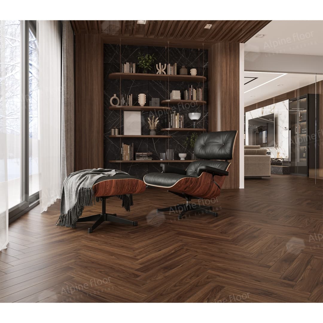 Ламинат Alpine Floor Original Herringbone 12 Орех Трентино LF105-12