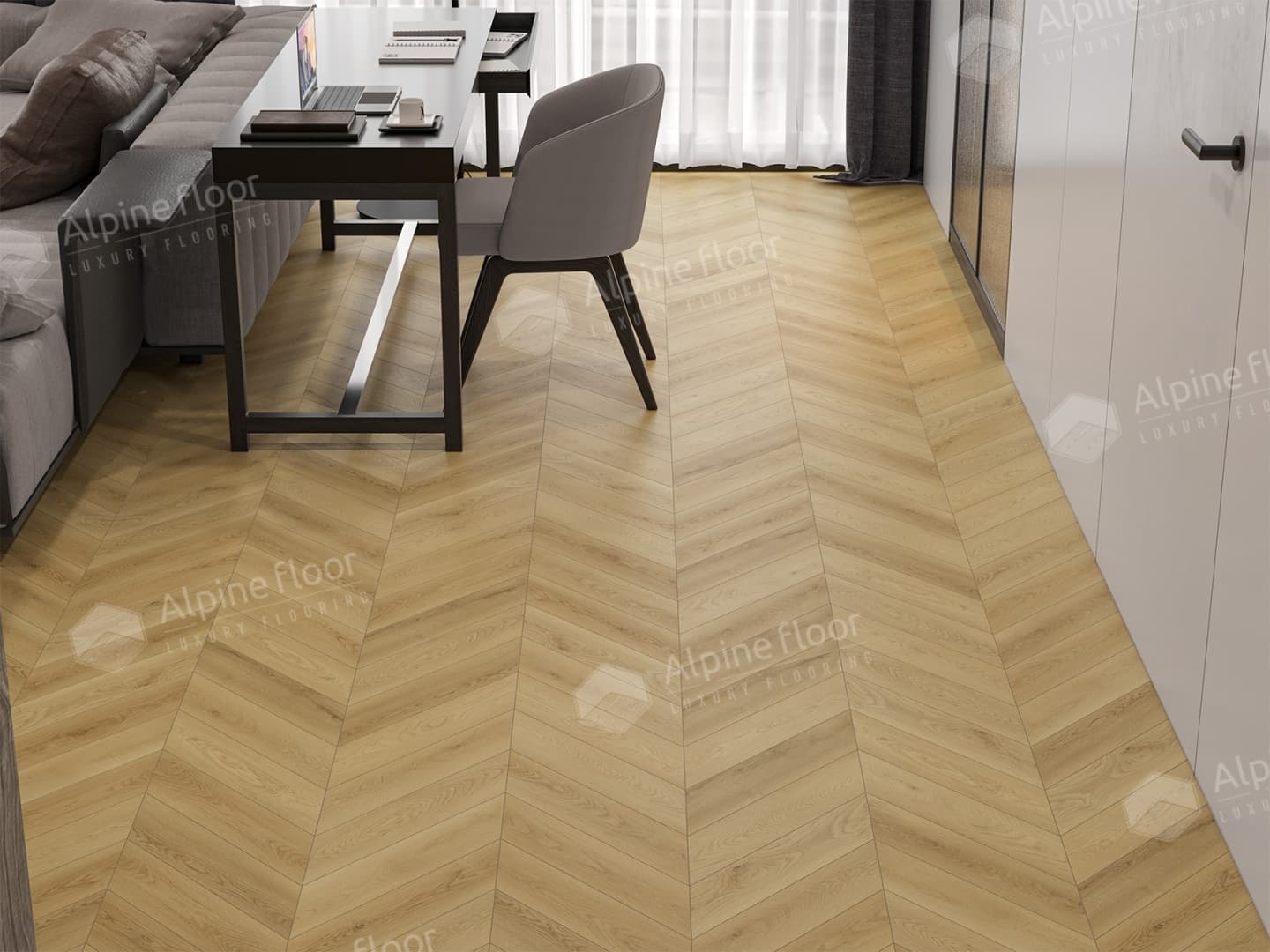 Ламинат Alpine Floor Original CHEVRON ART Дуб Пиренеи LF109-03