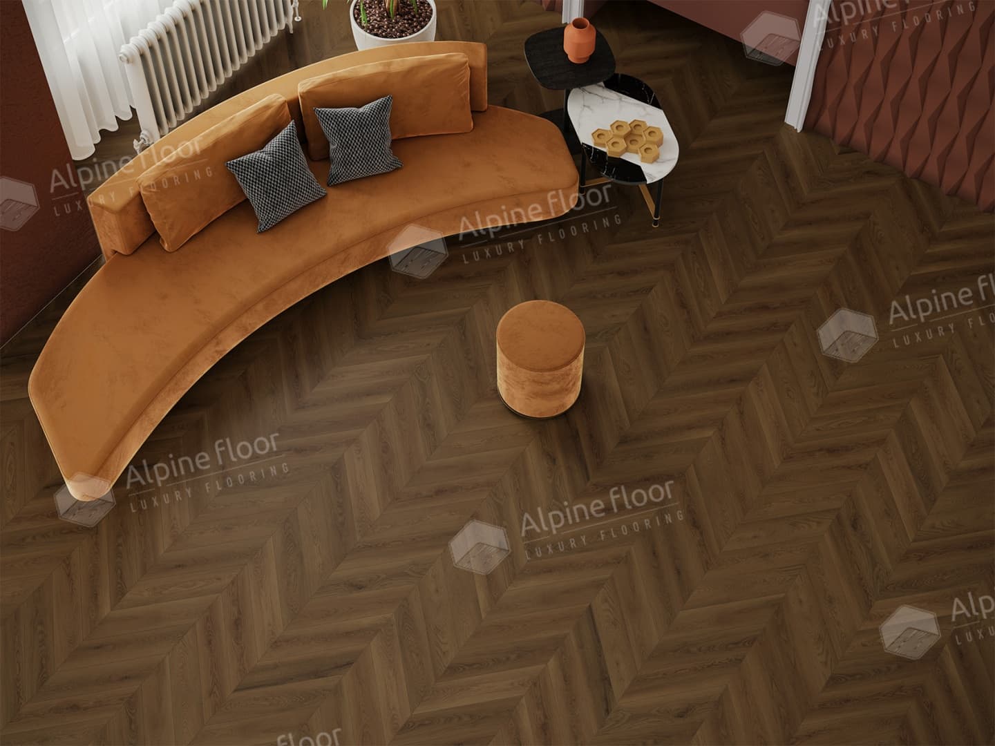 Ламинат Alpine Floor Original CHEVRON ART Дуб Денали LF109-09